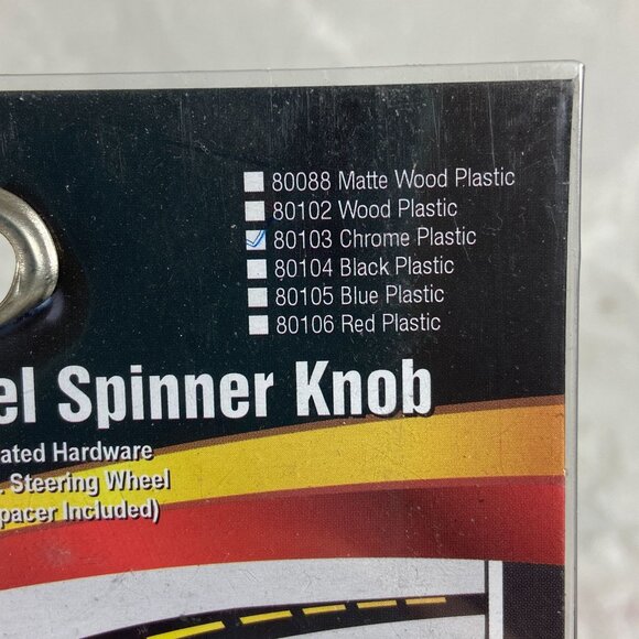 Grand General Steering Wheel Spinner Knob 80103 Chrome Plastic Mounting Hardware - Picture 2 of 5